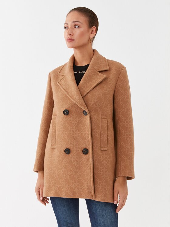 Pinko Palton de lână 101875 Y82W Regular Fit