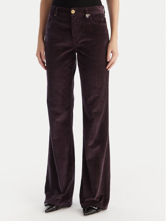 Pinko Pantaloni din material Old Velvet 105662 A2WS Regular Fit
