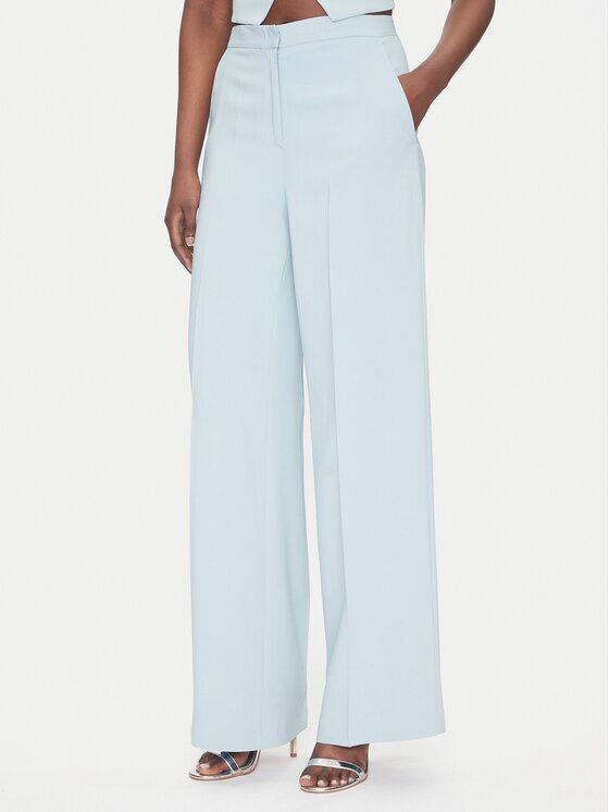 Pinko Pantaloni din material Pergamino 100331 A20Q Albastru celest Regular Fit