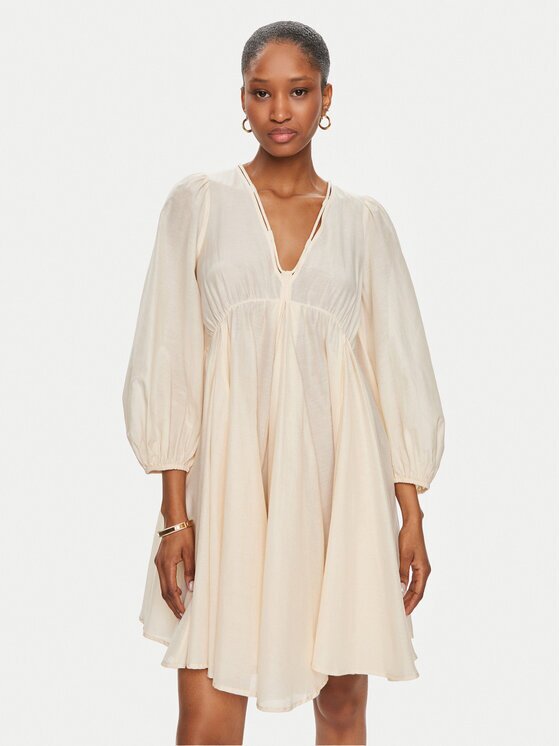 Pinko Rochie de zi Beowulf Abito 103587 A1X2 Écru Regular Fit