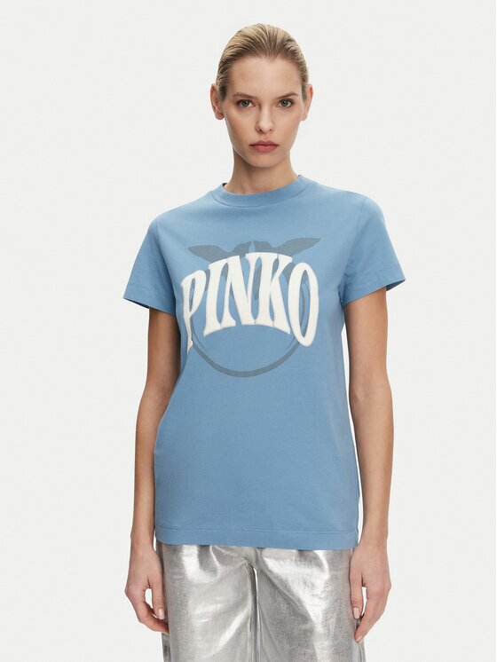 Pinko Tricou Start Albastru Regular Fit