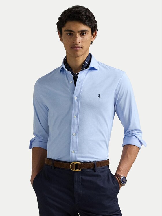 Polo Ralph Lauren Cămașă 710899386016 Albastru celest Slim Fit