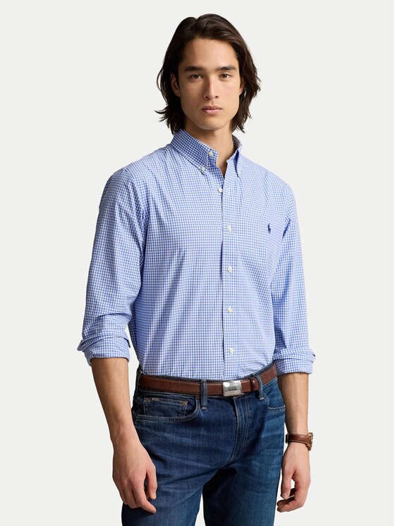 Polo Ralph Lauren Cămașă 710928255004 Albastru celest Custom Fit