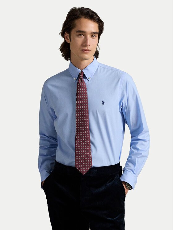 Polo Ralph Lauren Cămașă 710929349009 Albastru celest Custom Fit