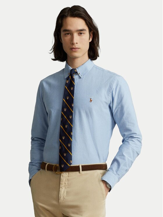 Polo Ralph Lauren Cămașă Cupdppcs 710792041002 Albastru celest Custom Fit