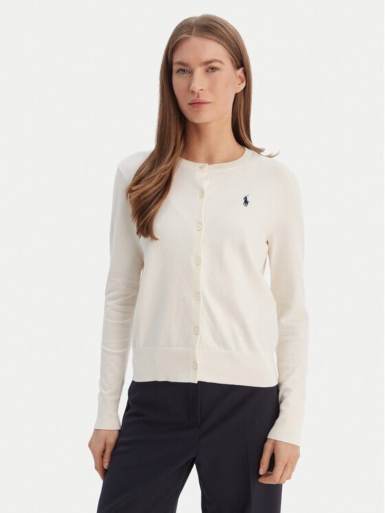 Polo Ralph Lauren Cardigan 211971871003 Écru Slim Fit