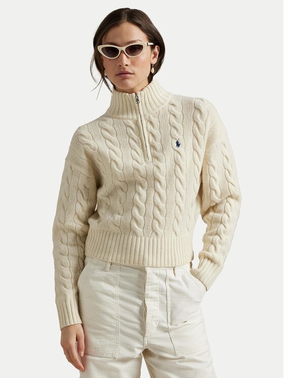 Polo Ralph Lauren Pulover 211972130003 Écru Relaxed Fit