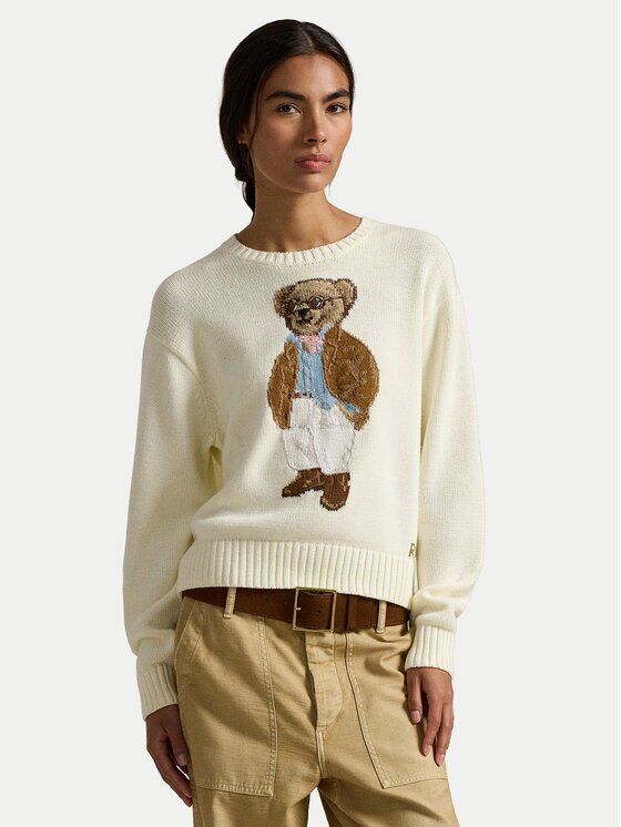 Polo Ralph Lauren Pulover 211A96248001 Écru Relaxed Fit