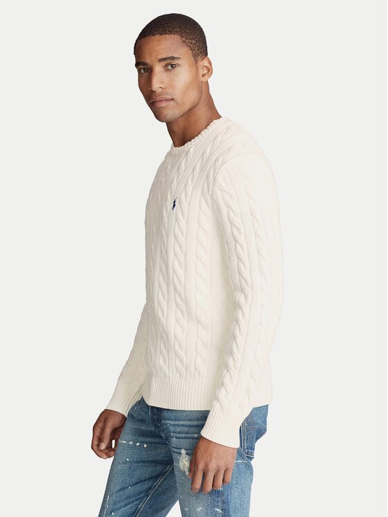 Polo Ralph Lauren Pulover 710775885024 Écru Regular Fit