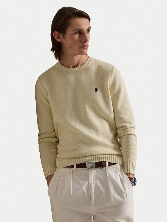 Polo Ralph Lauren Pulover 710810846035 Écru Regular Fit