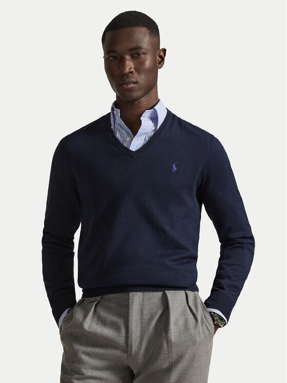 Polo Ralph Lauren Pulover Ls Sf Vn Pp 710670789004 Slim Fit
