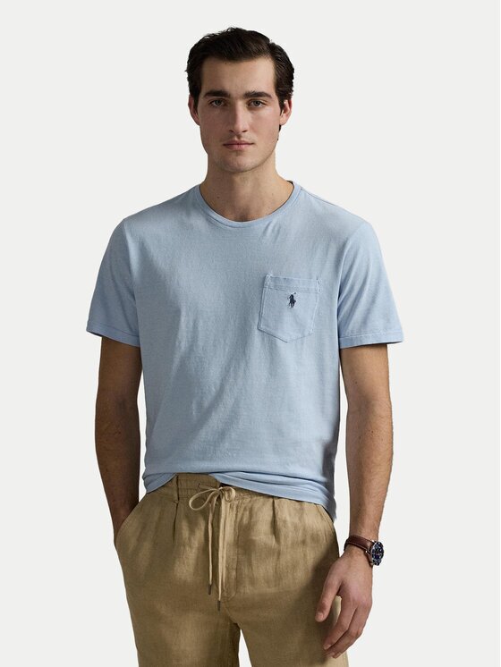 Polo Ralph Lauren Tricou 710964511004 Albastru celest Regular Fit