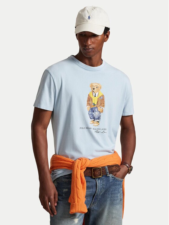 Polo Ralph Lauren Tricou 710P07347001 Albastru celest Regular Fit