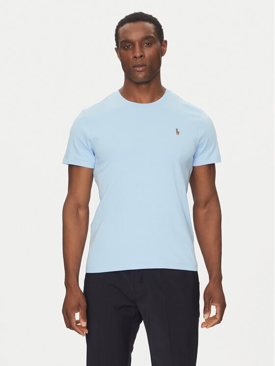 Polo Ralph Lauren Tricou Classics 710740727 Albastru celest Slim Fit