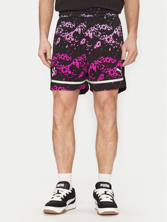 Puma Pantaloni scurți sport Scoot Purple Lab 631671 Regular Fit
