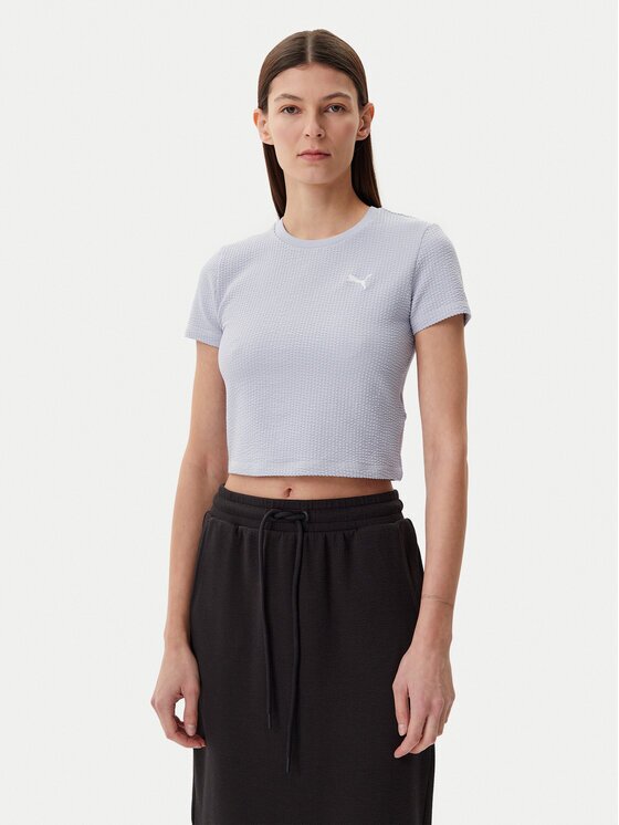 Puma Tricou Dare To 629806 Albastru celest Slim Fit