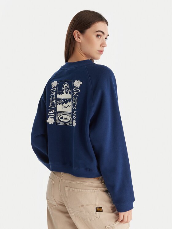Quiksilver Bluză Graphic Crew EQWFT03198 Regular Fit