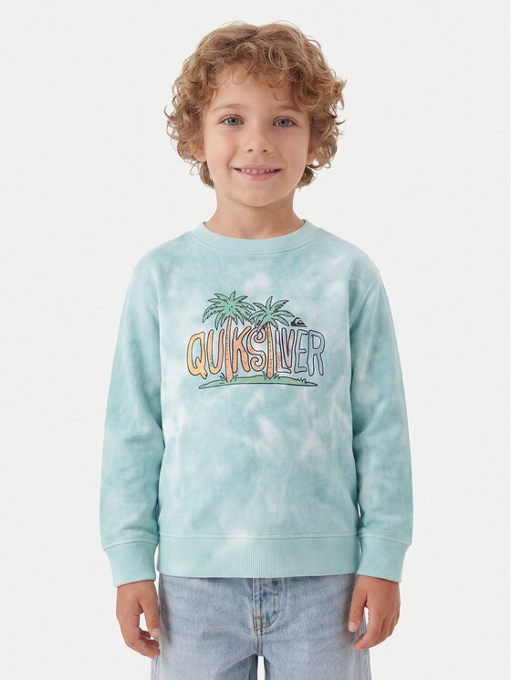 Quiksilver Bluză Tie Dye EQKFT03398 Albastru celest Comfort Fit
