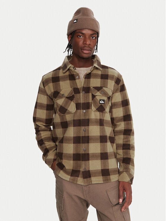 Quiksilver Jachetă cămașă Bering Strait EQYPF03075 Bej Regular Fit