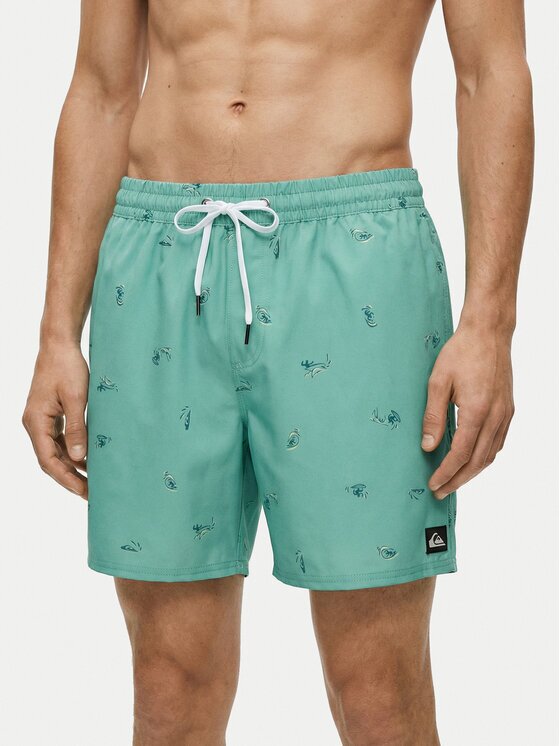Quiksilver Pantaloni scurți pentru înot Stretch Printed Volley 16 EQYJV04217 Albastru celest Regular Fit