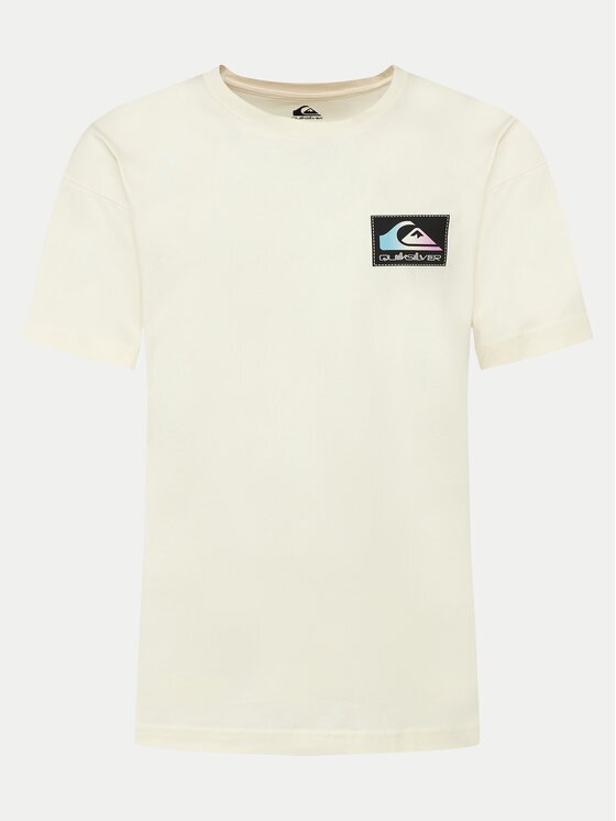 Quiksilver Tricou Back Flash EQYZT07605 Écru Regular Fit