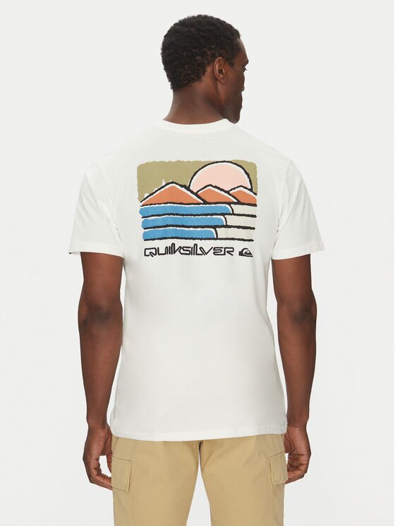 Quiksilver Tricou EQYZT08038 Écru Regular Fit