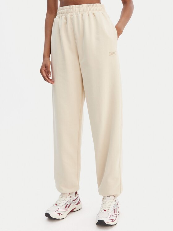 Reebok Pantaloni trening x Ewa Chodakowska RK25621CCW Bej Relaxed Fit