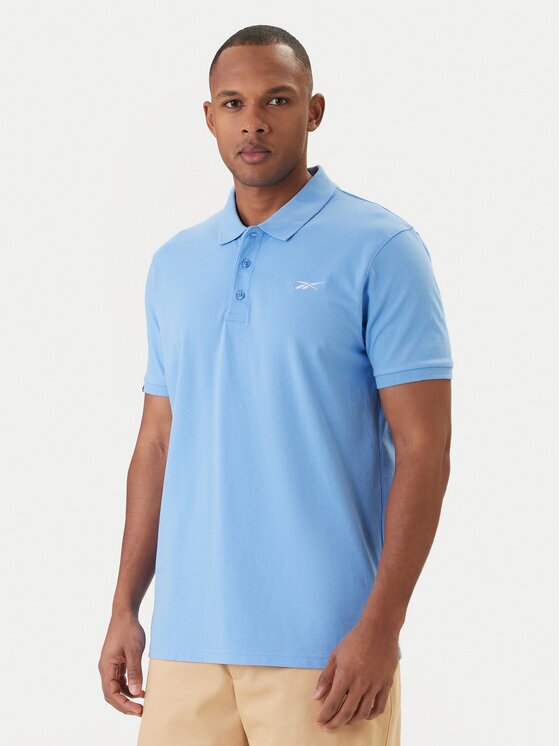 Reebok Tricou polo Breen RK25562CCM Albastru celest Regular Fit