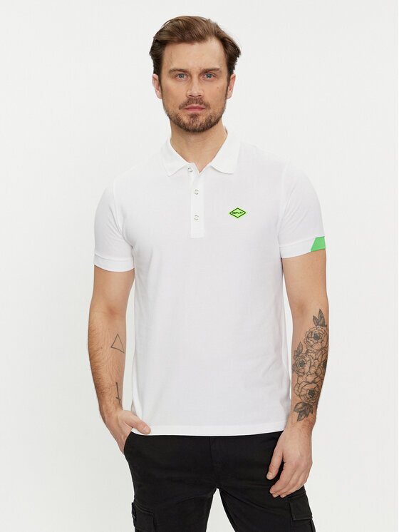 Replay Tricou polo M3540A.000.20623 Écru Regular Fit