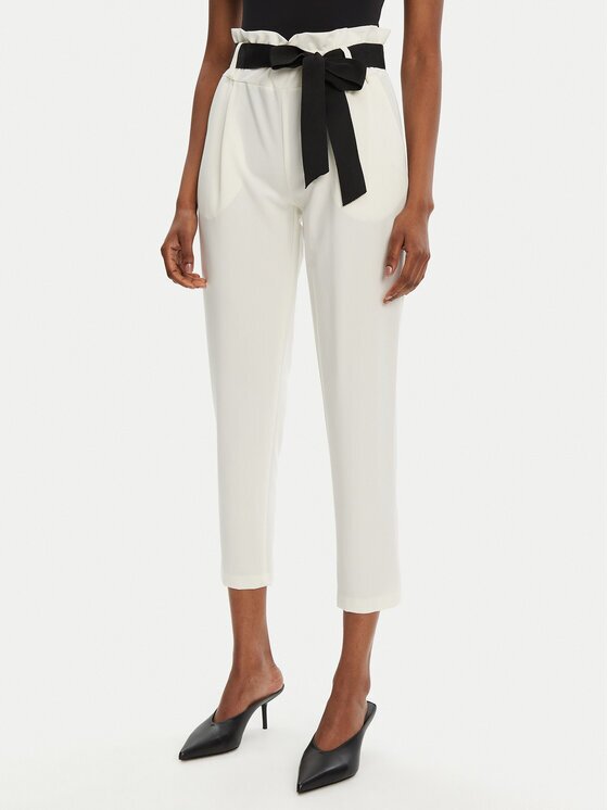 Rinascimento Pantaloni din material CFC0122382003 Écru Regular Fit