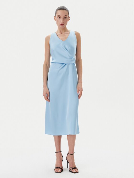 Rinascimento Rochie cocktail CFC0122928003 Albastru celest Regular Fit