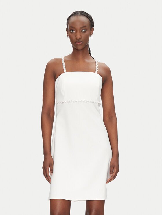 Rinascimento Rochie cocktail CFC0124761003 Écru Regular Fit