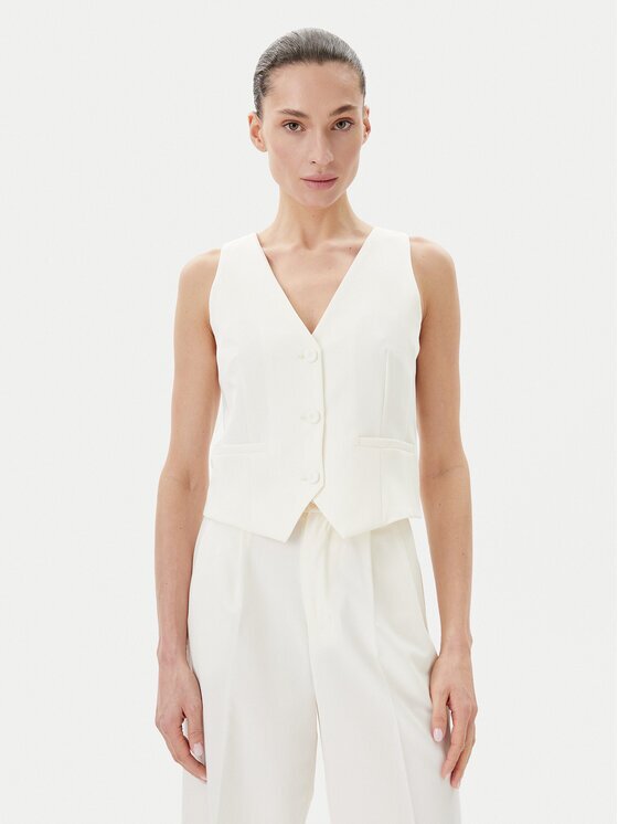 Rinascimento Vestă elegantă CFC0123672003 Écru Regular Fit