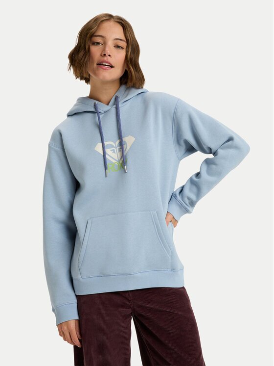 Roxy Bluză Surf Stoked Brushed Art ERJFT05020 Albastru celest Regular Fit