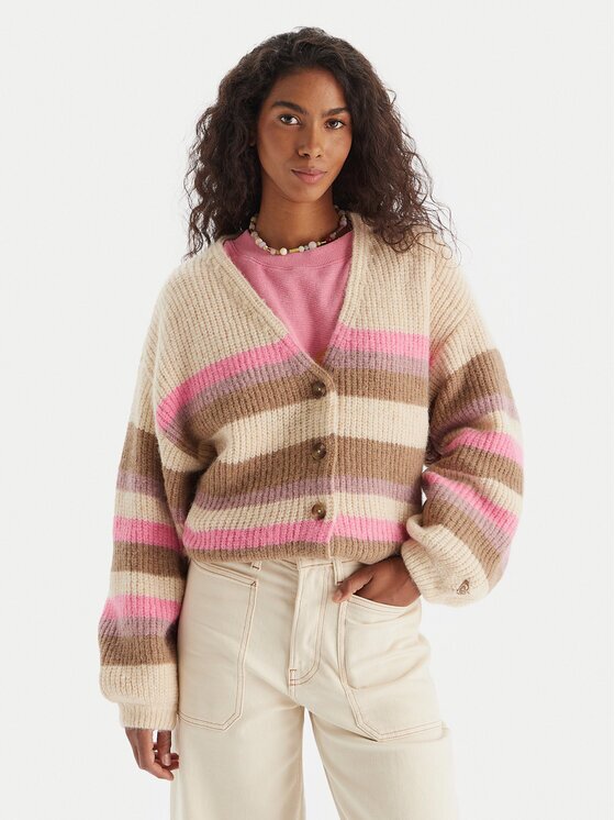 Roxy Cardigan Marble Tiles Stripe ERJSW03669 Regular Fit