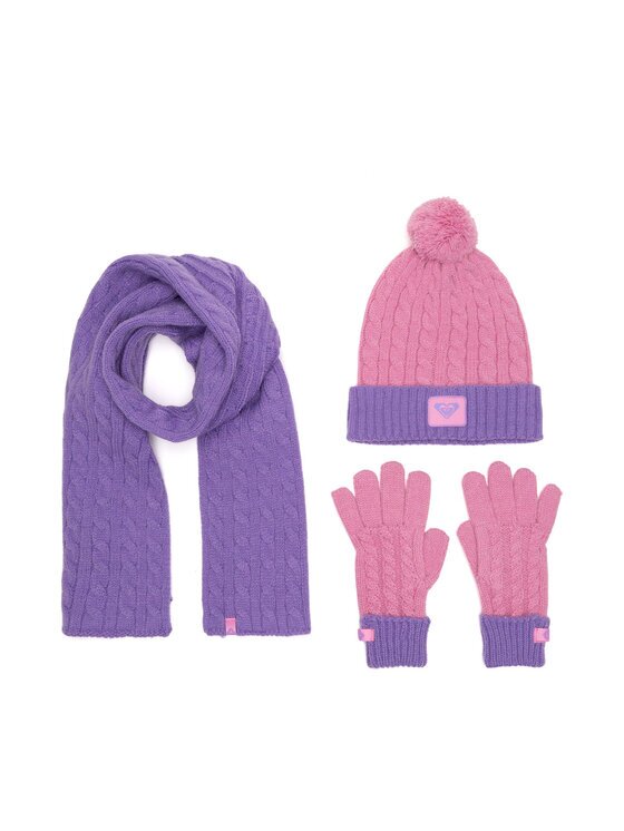 Roxy Set căciulă fular și mănuși RX-KF-001-AW24 Violet