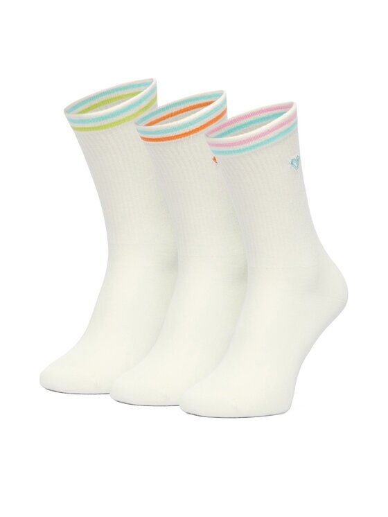 Roxy Șosete lungi CEO_BR__2032_W_AW25 (3 PACK) Alb
