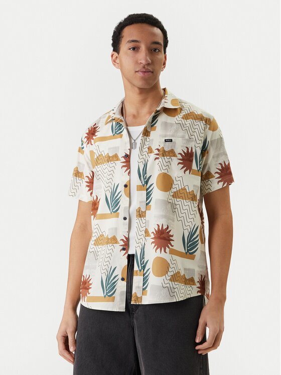 RVCA Cămașă Anytime AVYWT00489 Écru Regular Fit