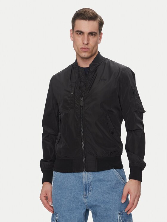 Schott NYC Geacă bomber Airstar Negru Regular Fit