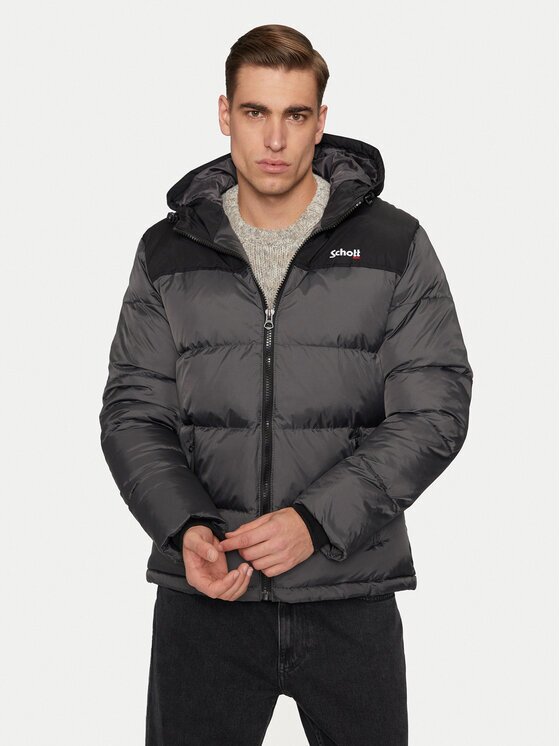 Schott NYC Geacă de iarnă UTAH2 Gri Regular Fit
