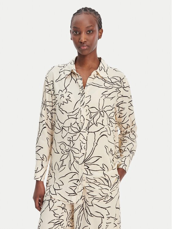 Seafolly Cămașă Hothouse Flowers 55648-TO Écru Relaxed Fit