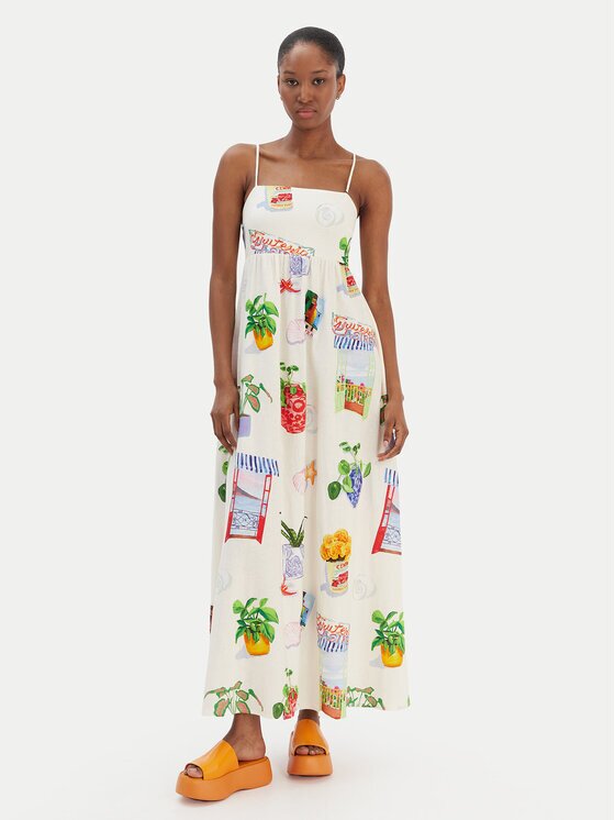 Seafolly Rochie de vară La Boca 55597-DR Écru Regular Fit