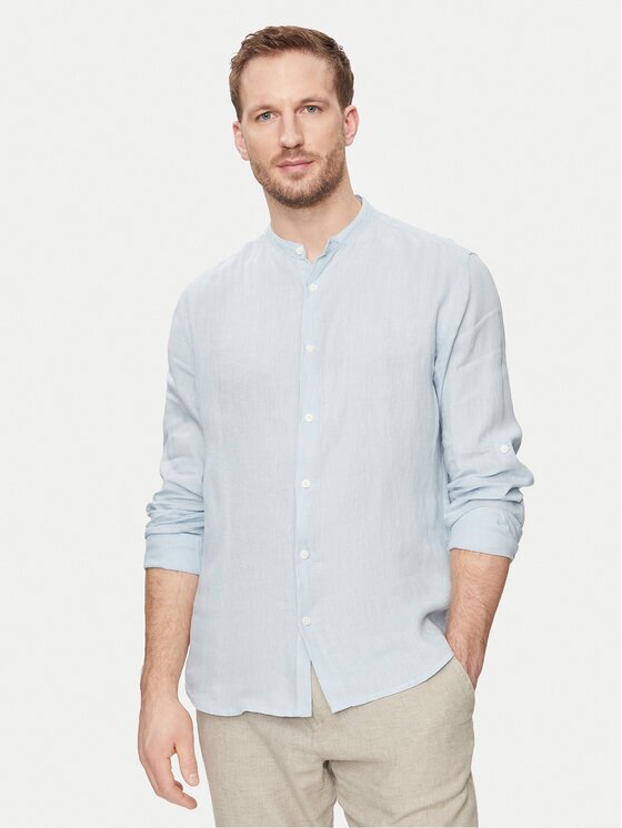 Selected Homme Cămașă 16088372 Albastru celest Regular Fit