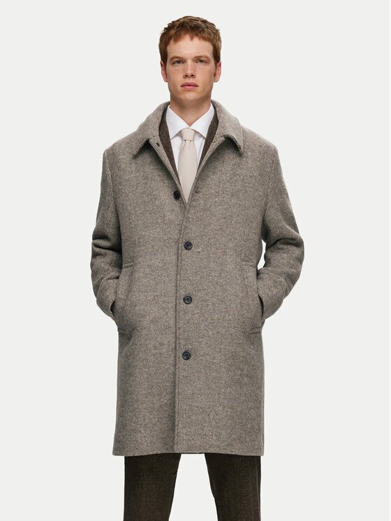 Selected Homme Palton de lână 16089348 Regular Fit
