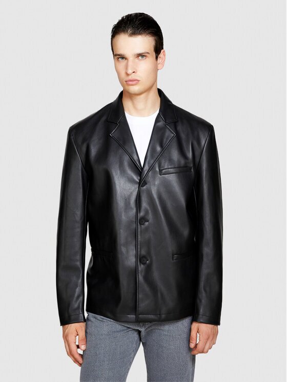 Sisley Geacă din imitație de piele 2NHCSW01D Regular Fit