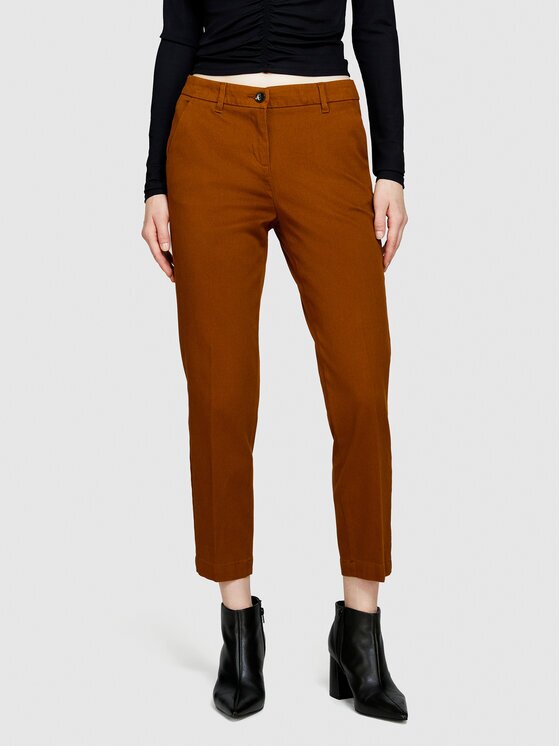 Sisley Pantaloni chino 48M855BK7 Slim Fit