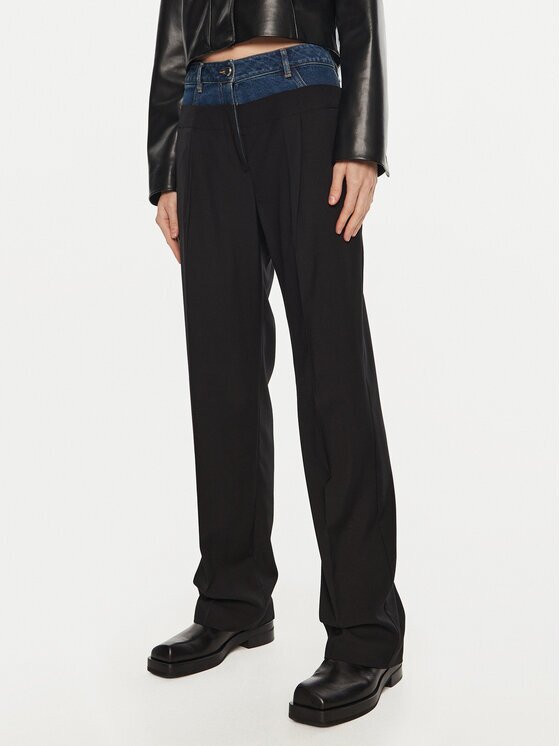 Sisley Pantaloni din material 485XLF05M Wide Leg