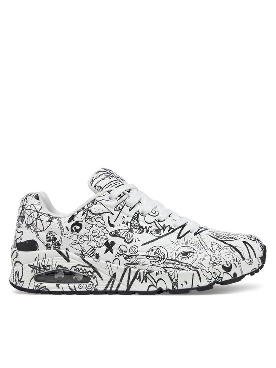 Skechers Sneakers UNO Printed Lace-Up 183501/WBK