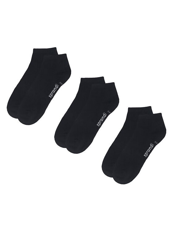 Sprandi Șosete scurte 0MB-003-AW23 (3-pack) Negru