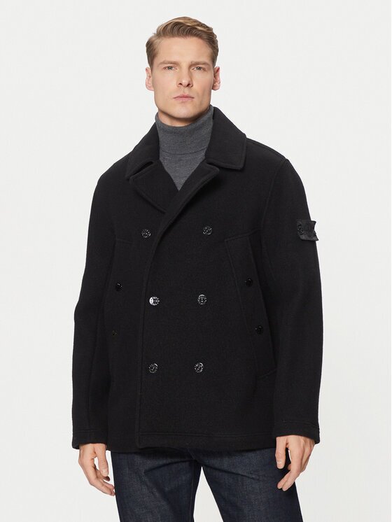 Stone Island Palton de lână 8115441F5 Regular Fit